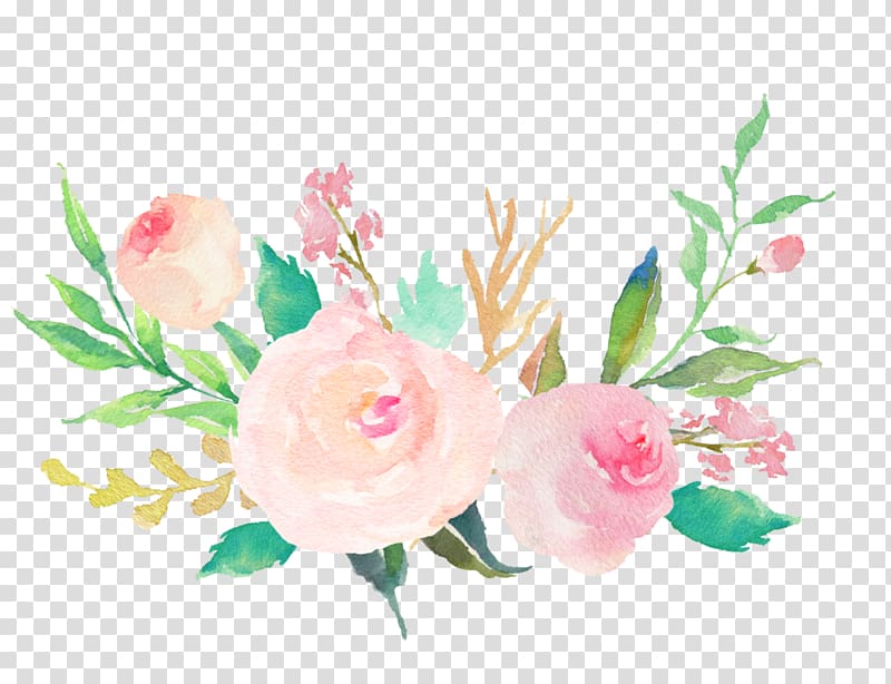 pink roses in bloom painting, Sticker Decal 0 Musician, watercolour transparent background PNG clipart
