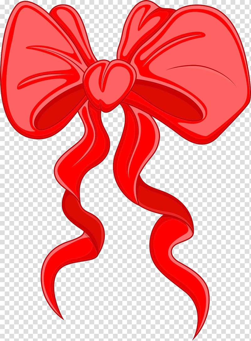 Ribbon Drawing Cartoon Christmas , Red bow transparent background PNG clipart
