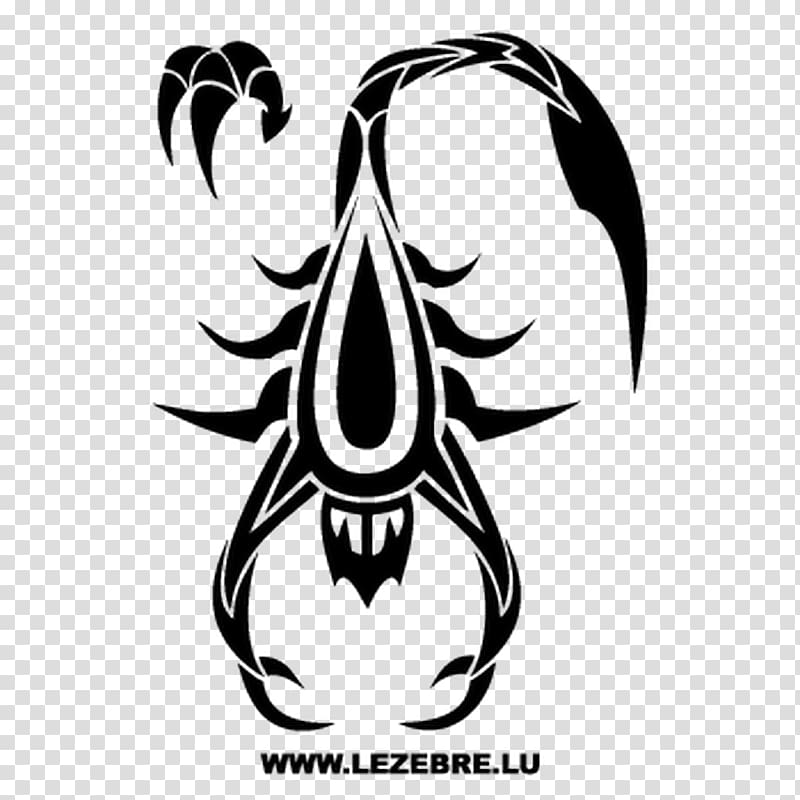 Scorpion Tattoo Tribe Decal Sticker, Scorpion transparent background PNG clipart