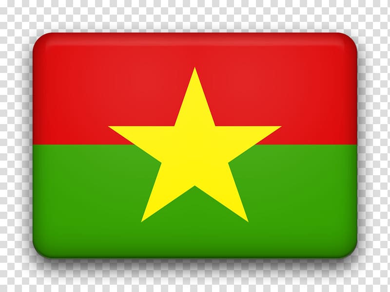 red, yellow, and green star-graphic flag illustration, Burkina Faso Rounded Icon Flag transparent background PNG clipart