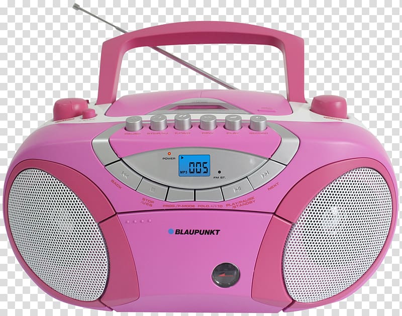 Blaupunkt Compact Cassette Compact disc Boombox CD player, radio transparent background PNG clipart