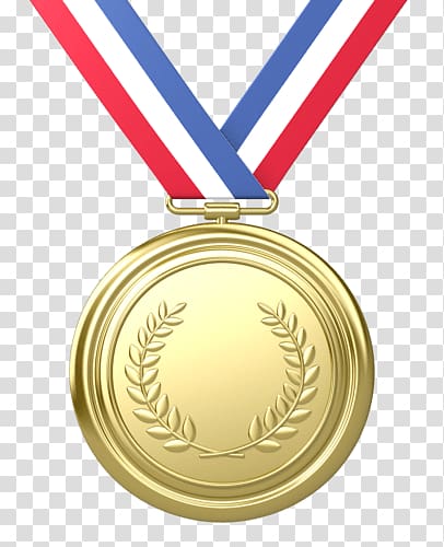 gold medal illustration, Gold Medal transparent background PNG clipart