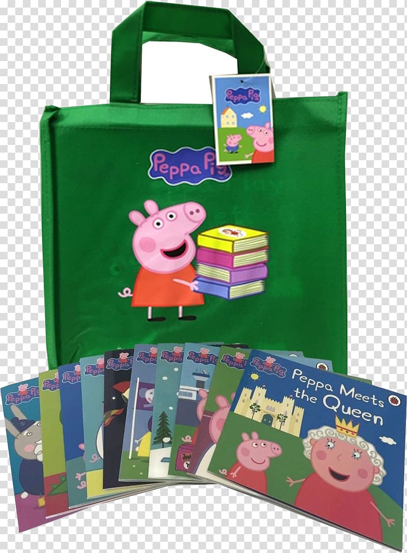 Paperback Peppa Meets the Queen Book Grampy Rabbit Box set, book gift transparent background PNG clipart