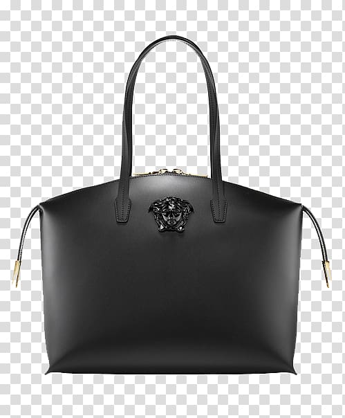 Handbag Versace Fashion Calfskin, Fashion black backpack transparent background PNG clipart
