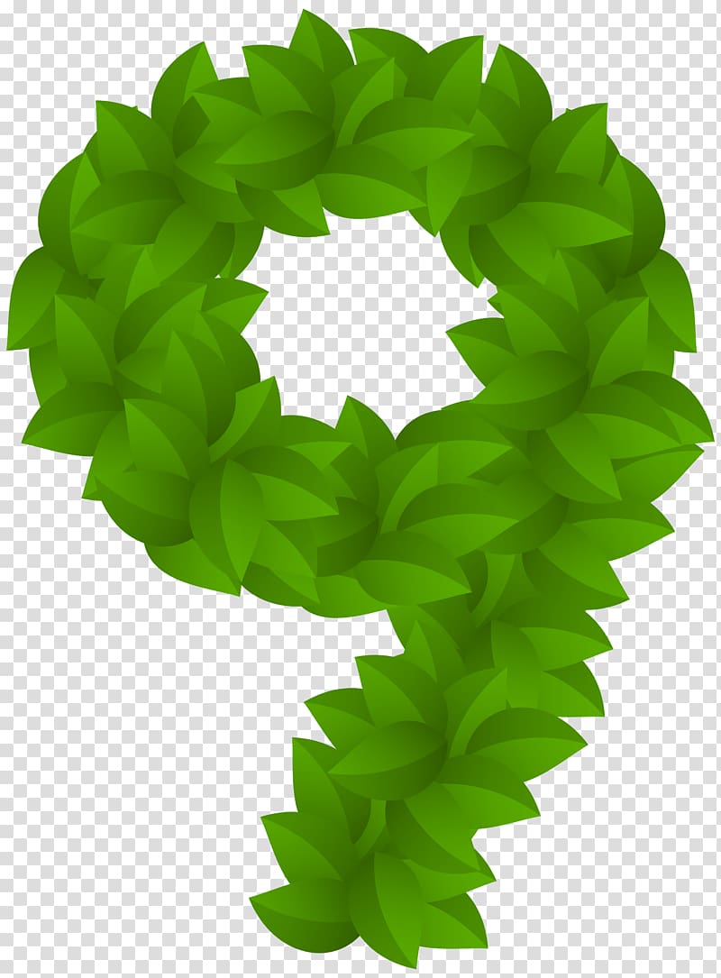 , Leaf Number Nine Green transparent background PNG clipart