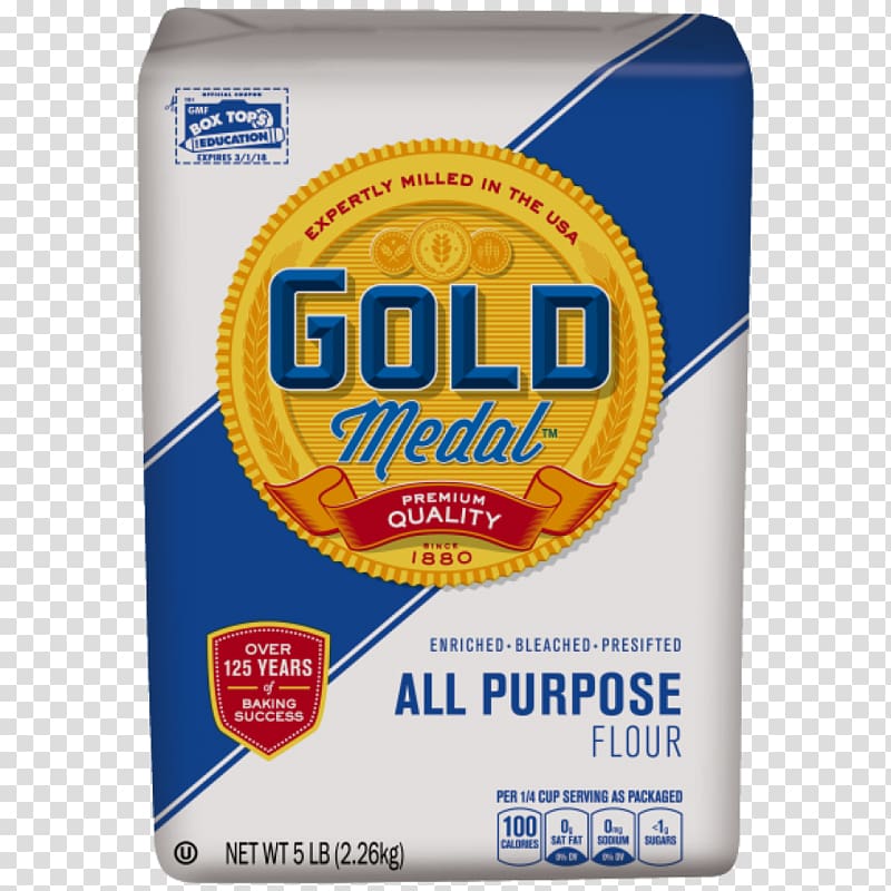 Wheat flour Bread Gristmill Gold medal, flour packaging transparent background PNG clipart