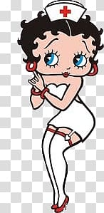 Betty Boop nurse illustration, Betty Boop Nurse transparent background PNG clipart
