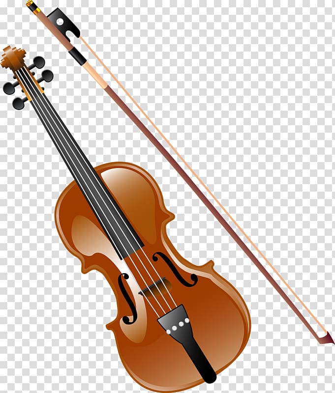 Musical note Violin Bow Musical instrument, Brown violin transparent background PNG clipart