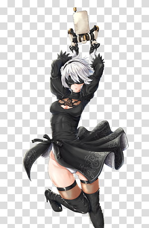 Nier: Automata Anime Fan art, b emoji transparent background PNG