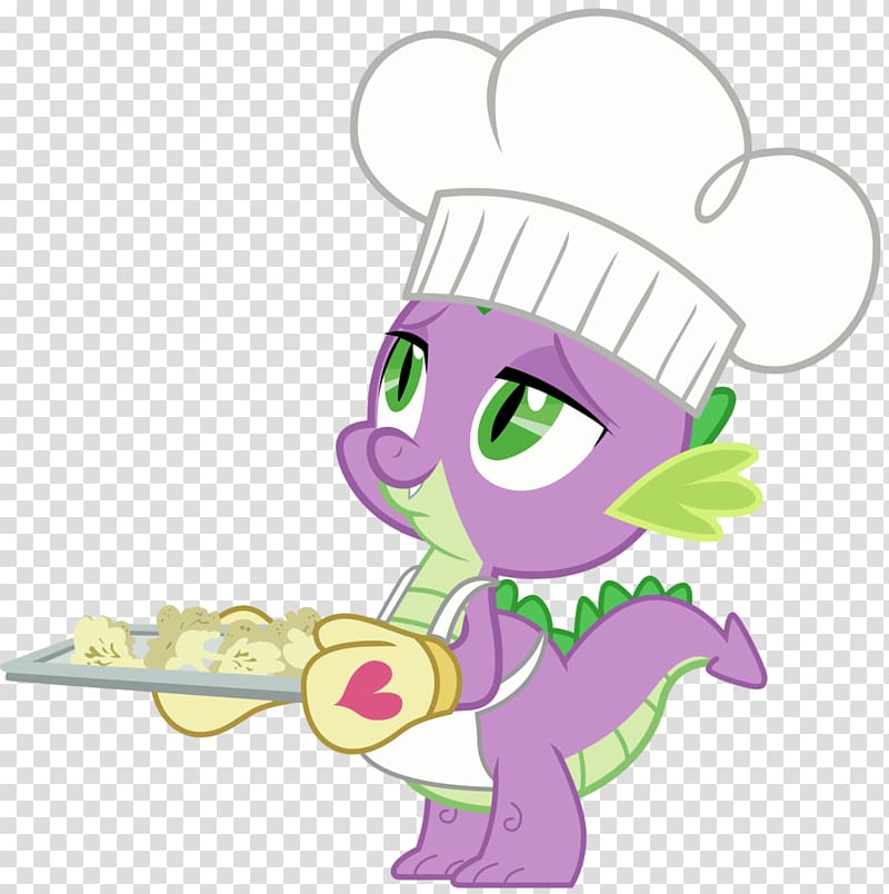 Spike Rainbow Dash Chef, cauliflower transparent background PNG clipart