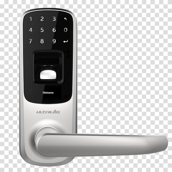 Smart lock Fingerprint Keypad Smartphone, door lock transparent background PNG clipart
