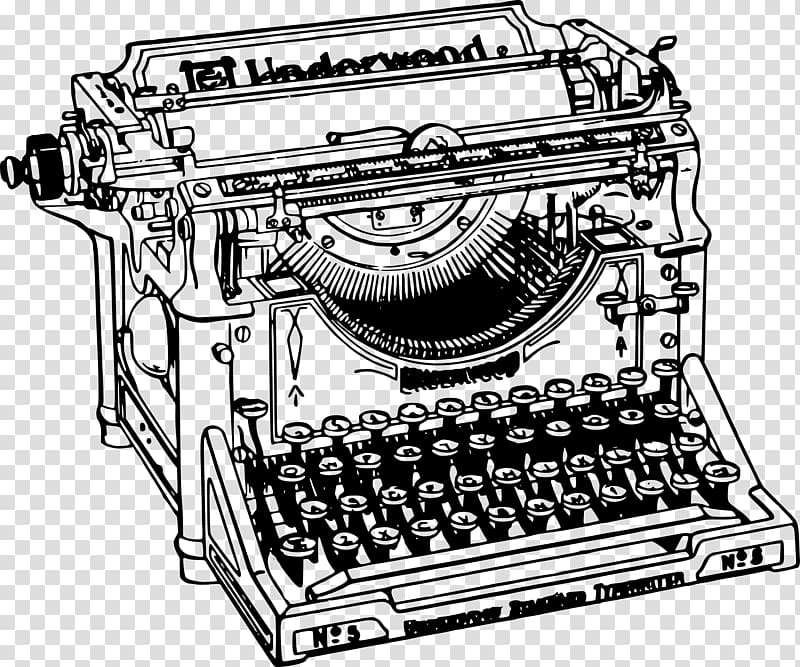 Old Typewriter transparent background PNG clipart