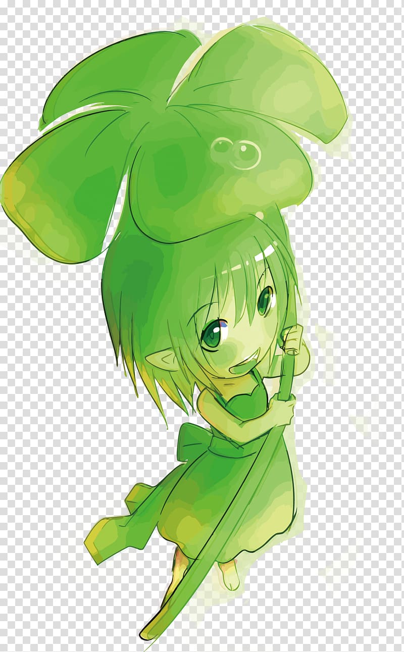 Four-leaf clover , Clover Girl transparent background PNG clipart