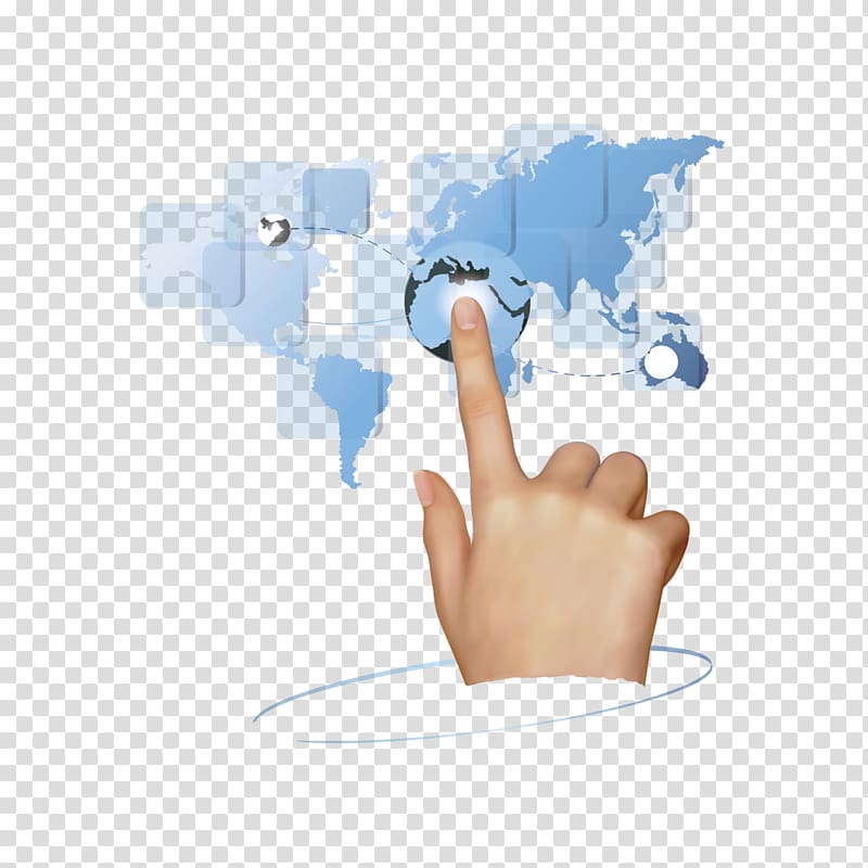 Touchscreen Thumb, Hand & Map transparent background PNG clipart
