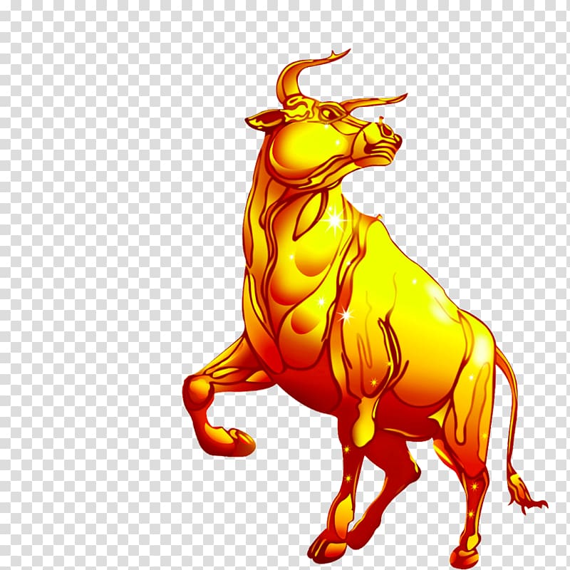 Cartoon Animation Water buffalo Bovini, Creative cow transparent background PNG clipart
