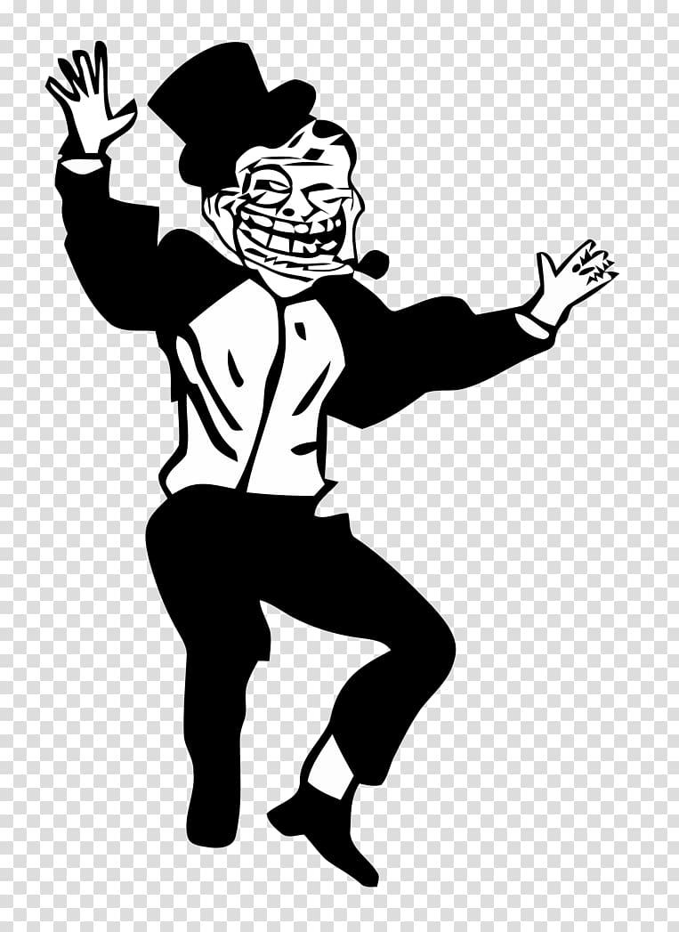Internet troll Father Rage comic Dance Trollface, like a boss transparent background PNG clipart