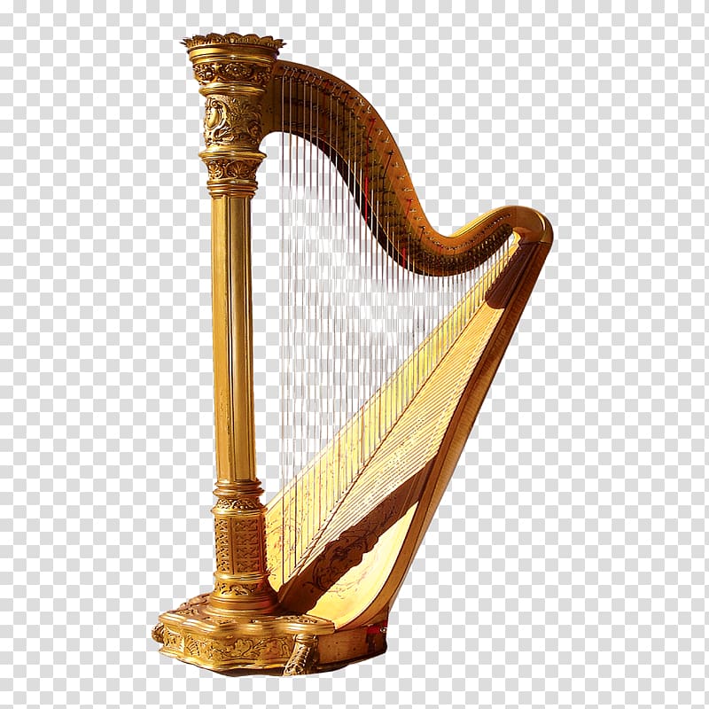 Harp Musical instrument Poster, harp transparent background PNG clipart