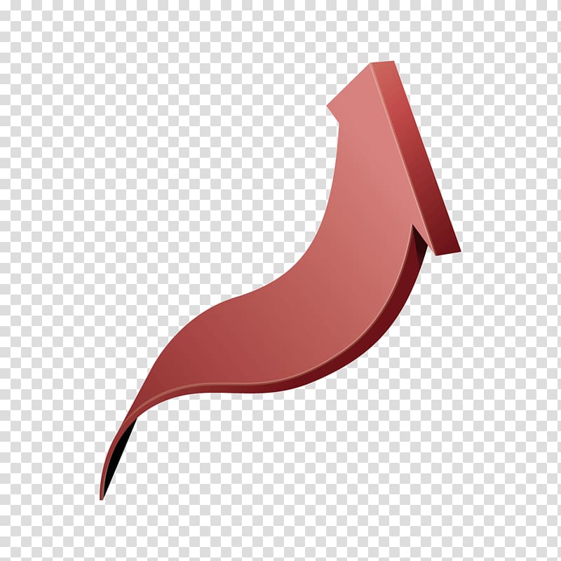 Red Curve Euclidean , brown red three-dimensional arrow curve transparent background PNG clipart