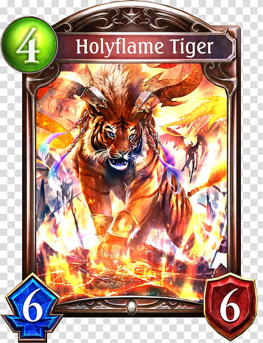 Shadowverse Rage of Bahamut カード Hearthstone witch, flame tiger transparent background PNG clipart