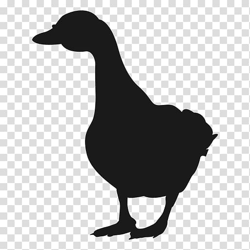 Duck meat Goose Silhouette Drawing, goose transparent background PNG clipart
