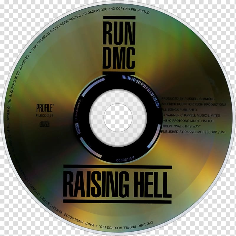 Raising Hell Compact disc Run–D.M.C. Profile Records Run-D.M.C., run dmc transparent background PNG clipart