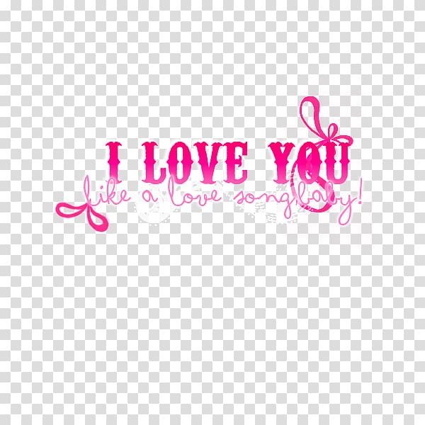 pink I love you , Love Typeface, I Love You transparent background PNG clipart