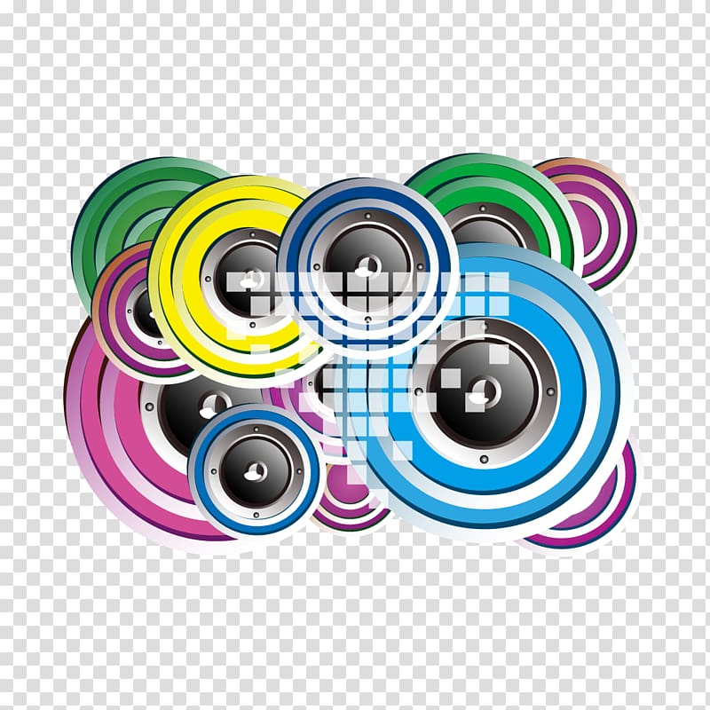 Dance party Poster, Color circle decorative pattern transparent background PNG clipart