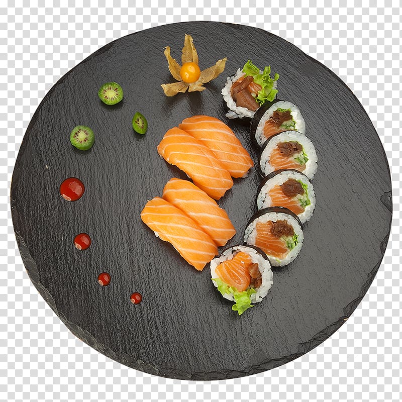 California roll Sashimi Plate Sushi Platter, Plate transparent background PNG clipart