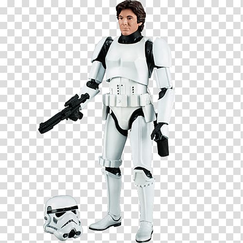 Figurine Han Solo Stormtrooper Lando Calrissian Luke Skywalker, stormtrooper transparent background PNG clipart