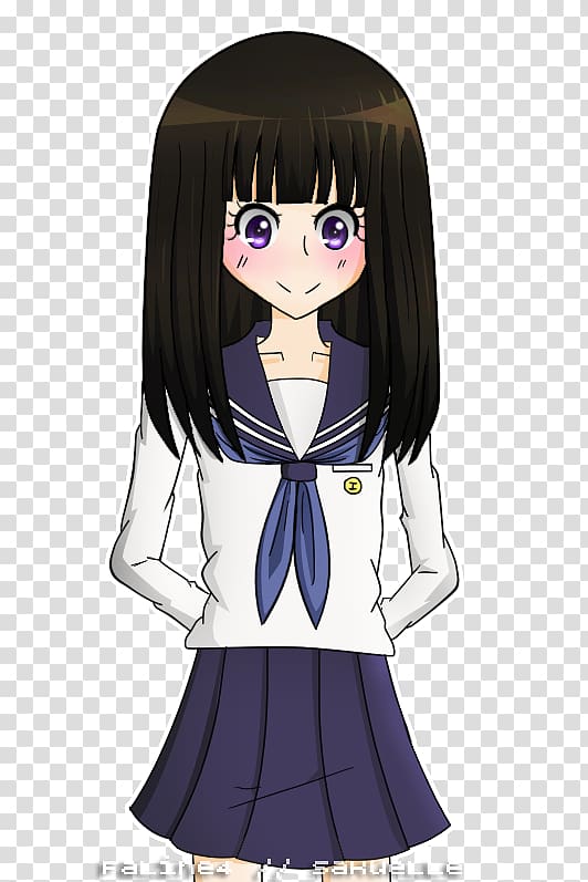 Eru Chitanda Hyouka Hōtarō Oreki Anime Black hair, hyouka transparent background PNG clipart