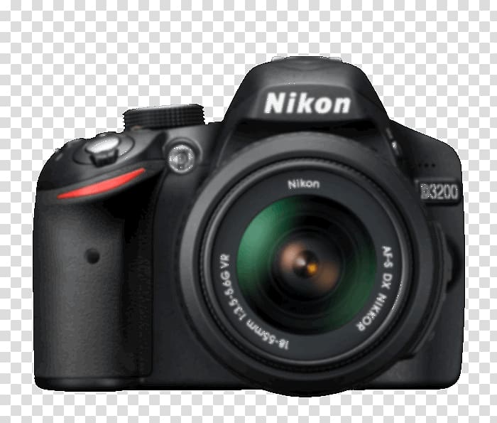 Nikon D3200 Digital SLR Nikon DX format Camera, Camera transparent background PNG clipart