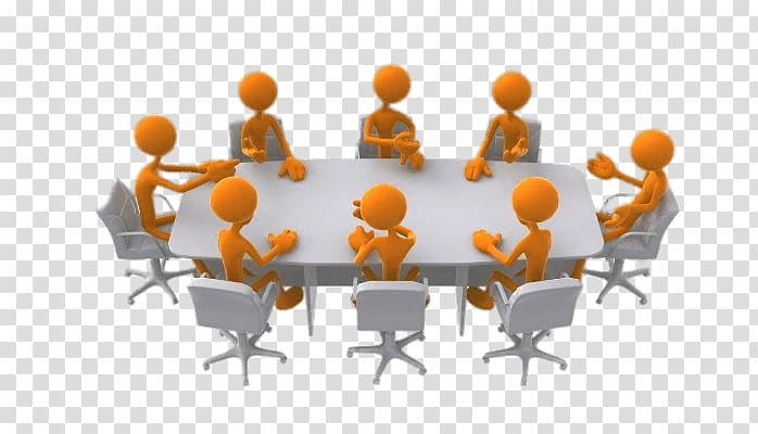 group of people beside table, People In A Meeting transparent background PNG clipart