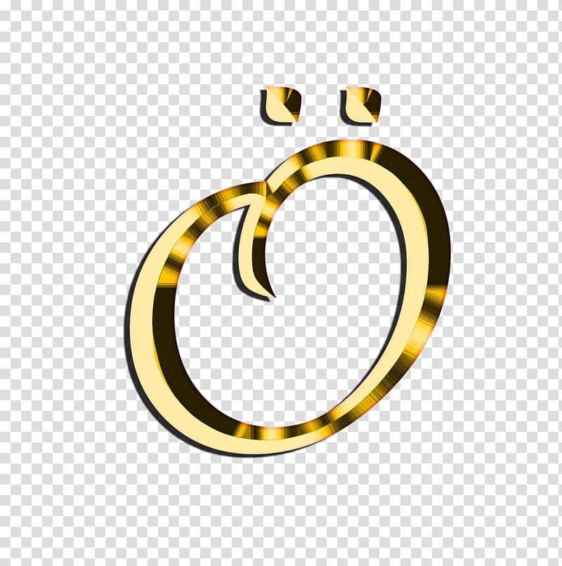 the letter o in gold