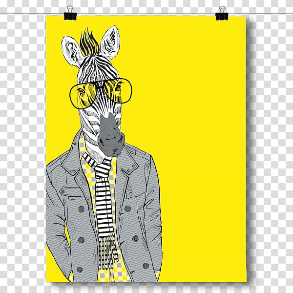 Horse Zebra Poster Sport coat, fashion poster transparent background PNG clipart