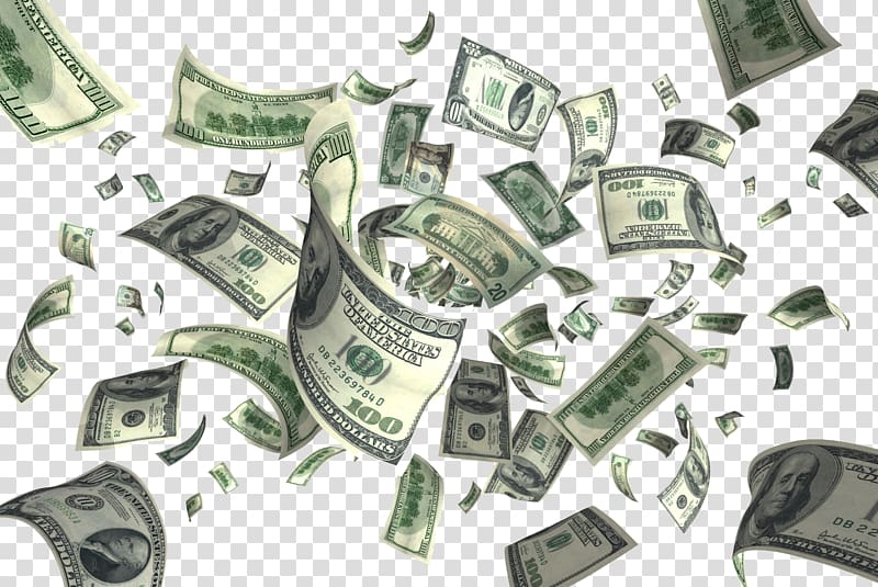 Portable Network Graphics Money United States Dollar Flying cash, banknote transparent background PNG clipart