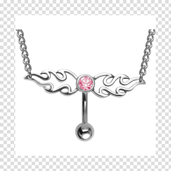 Necklace Belly chain Silver Navel piercing, necklace transparent background PNG clipart