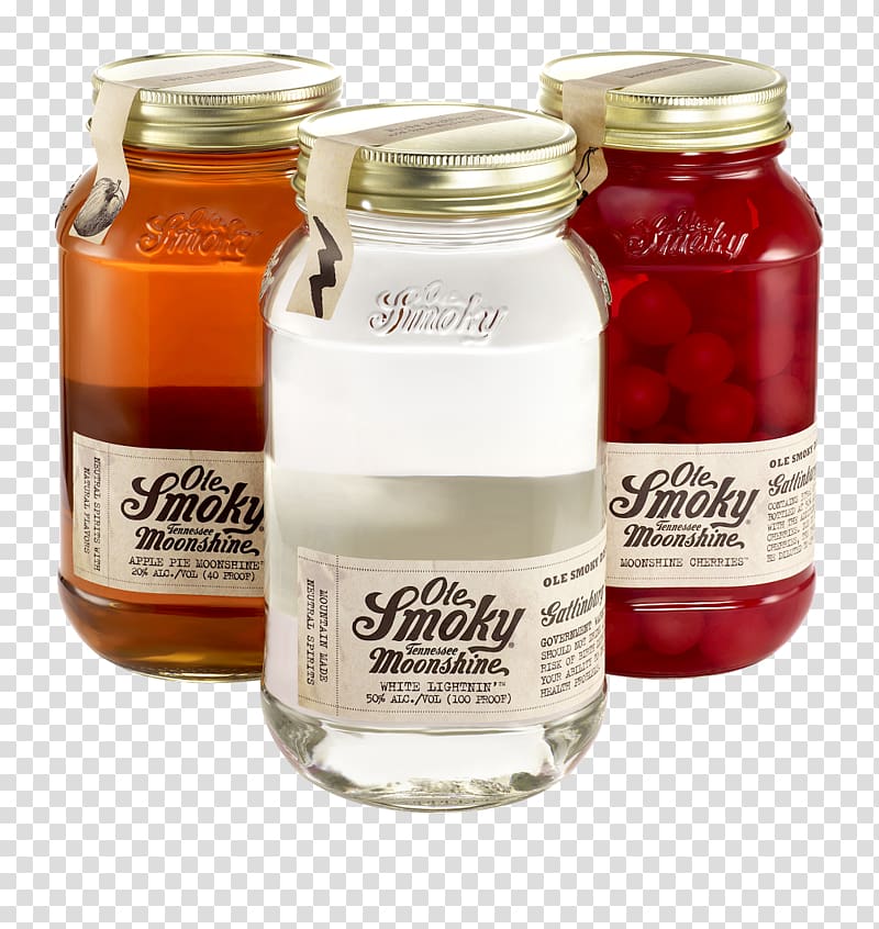 Liqueur Moonshine Glass bottle Ole Smoky Distillery Jam, glass transparent background PNG clipart