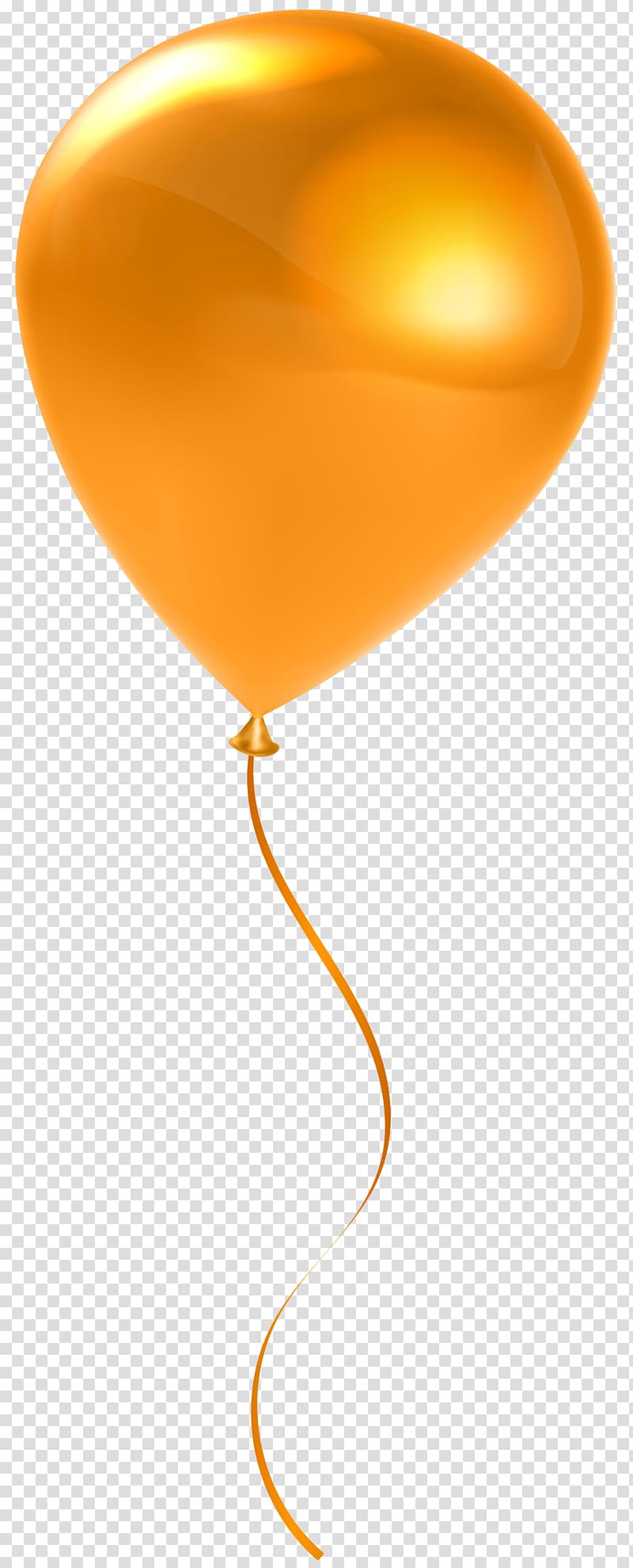 Balloon Orange , Single Orange Balloon transparent background PNG clipart