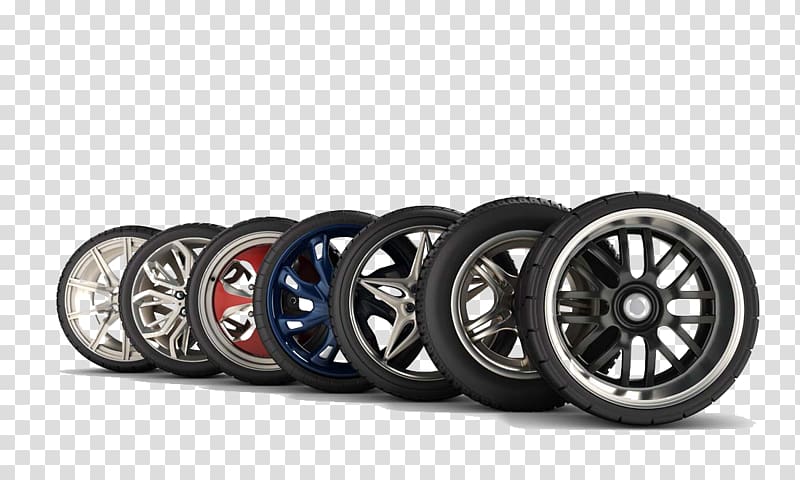assorted vehicle wheels and tires, Car Radial tire Rim Wheel, Car tires transparent background PNG clipart