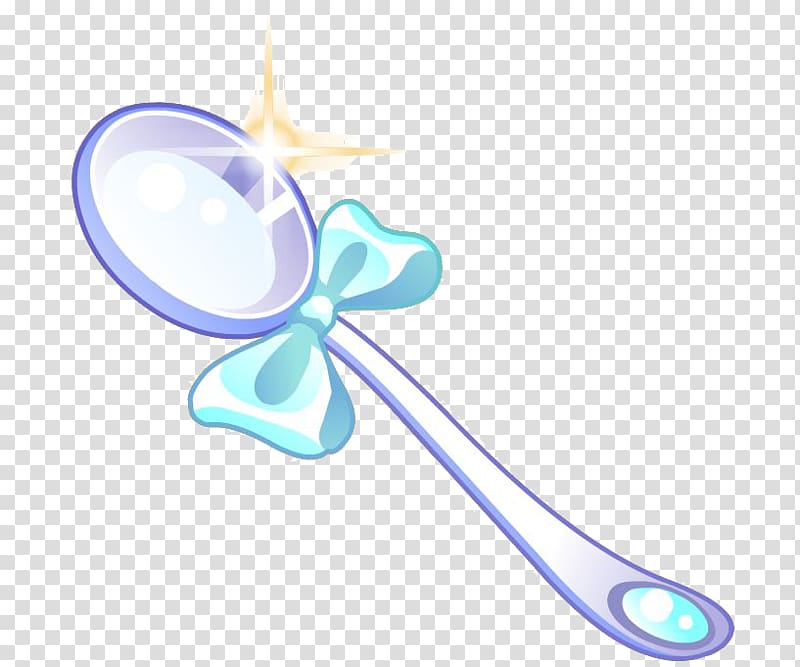 Spoon Drawing, Blue and white cartoon spoon transparent background PNG clipart