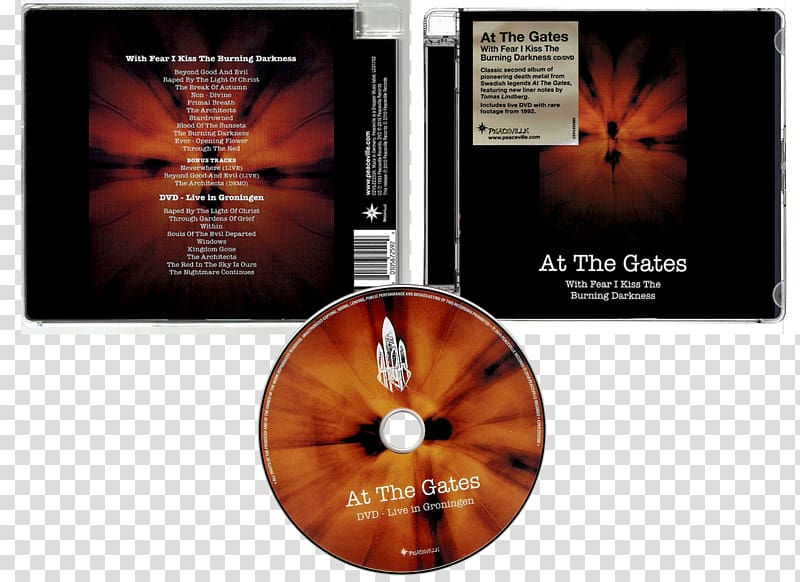 DVD At the Gates Melodic death metal Peaceville Records, dvd transparent background PNG clipart