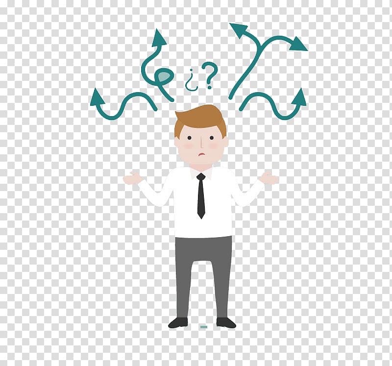 Graphic design , Puzzled business man material transparent background PNG clipart