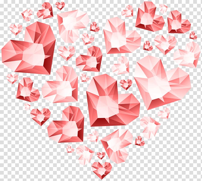 heart red gemstone , Heart , Red Hert of Diamond Hearts transparent background PNG clipart