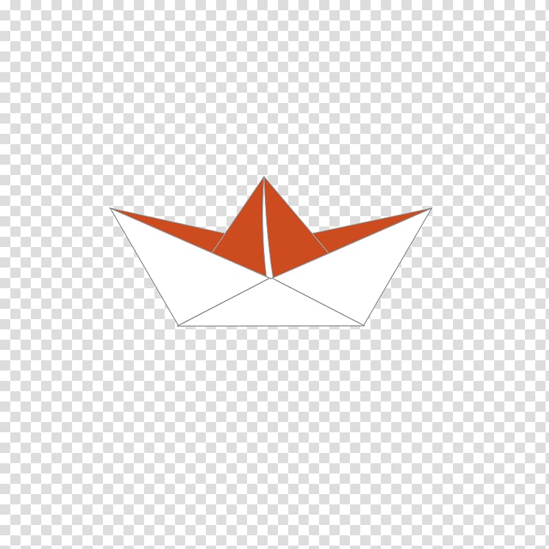 Origami Paper Triangle Art, Boat transparent background PNG clipart