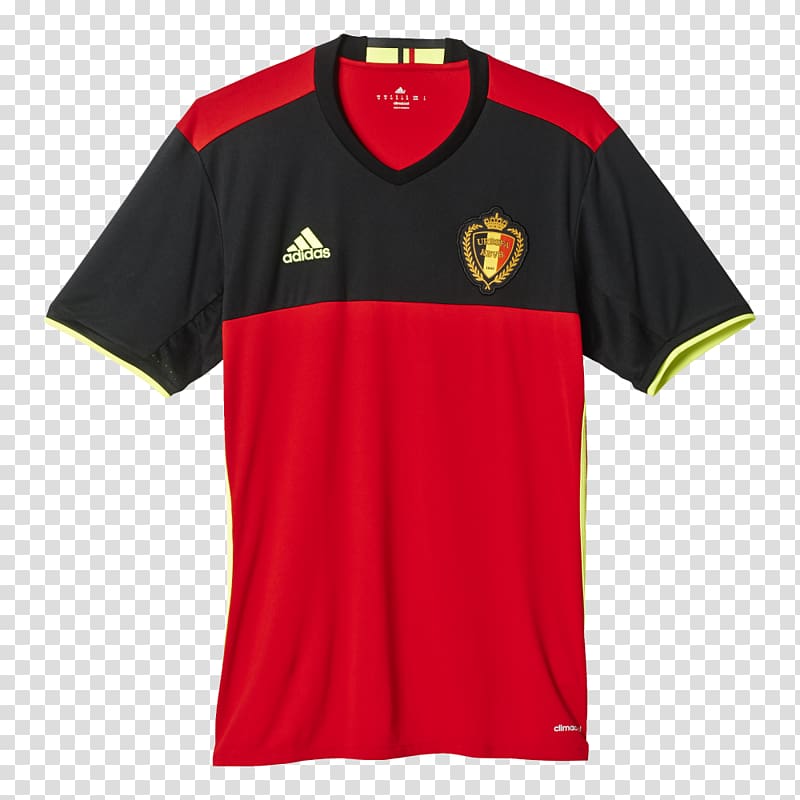 Jersey T-shirt Belgium national football team Adidas, T-shirt transparent background PNG clipart