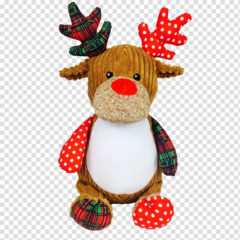 Reindeer Teddy bear Stuffed Animals & Cuddly Toys Christmas, red deer transparent background PNG clipart