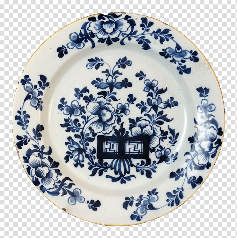 Plate Delftware Blue and white pottery Ceramic, chinese porcelain transparent background PNG clipart