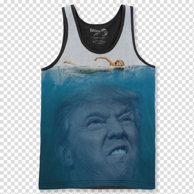 Donald Trump T-shirt Jaws United States YouTube, shark tank transparent background PNG clipart