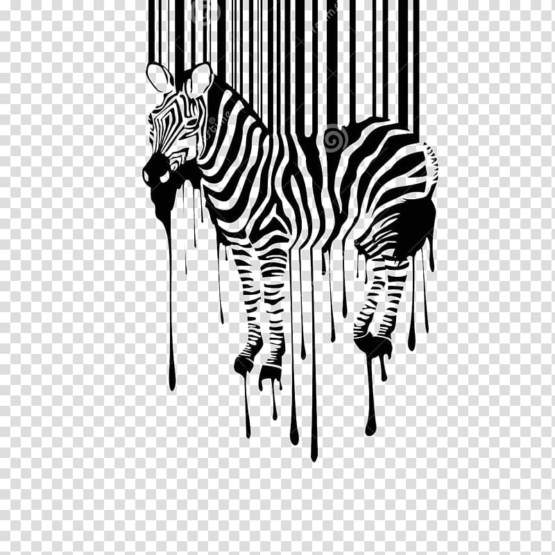 Barcode Wall decal Sticker Illustration, Abstract art horse transparent background PNG clipart