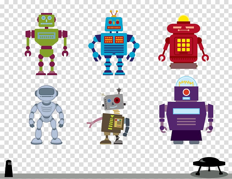 six LEGO characters, Robot Adobe Illustrator Illustration, Robot transparent background PNG clipart